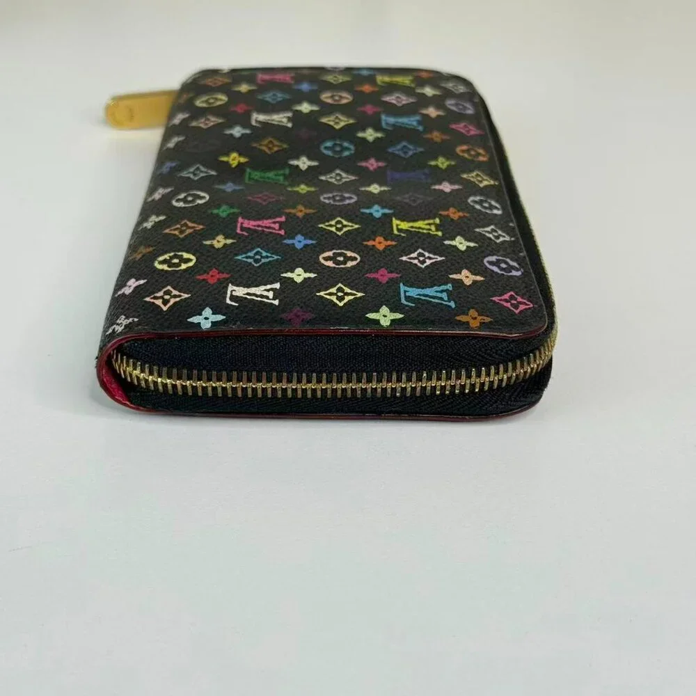 Louis Vuitton Black Multicolor Wallet with Colorful Monogram Design